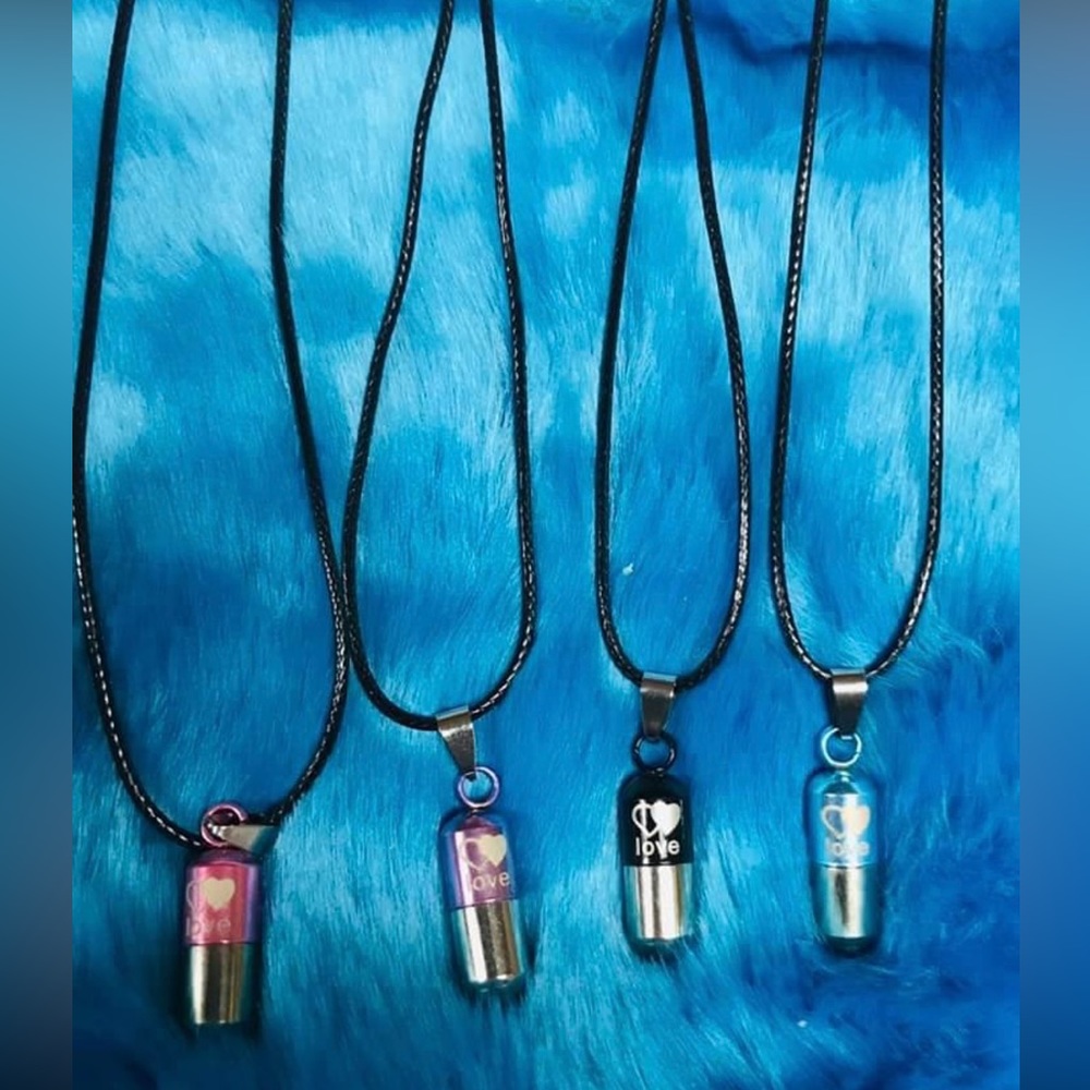 Cremation pendants.